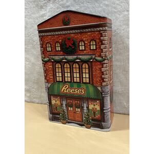 The Hershey Co Tin Box Container “Reese’s” Christmas Store Front Design